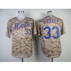MLB New York Mets 33 Matt Harvey Camo Jerseys